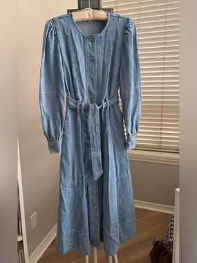 Sezane Caterina Dress Bleach - Size 34